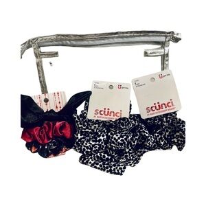 6 Pc Clear transparent hair Accessories case set accessories Hair scrunchies